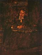 Mihaly Munkacsy Seated Old Woman oil